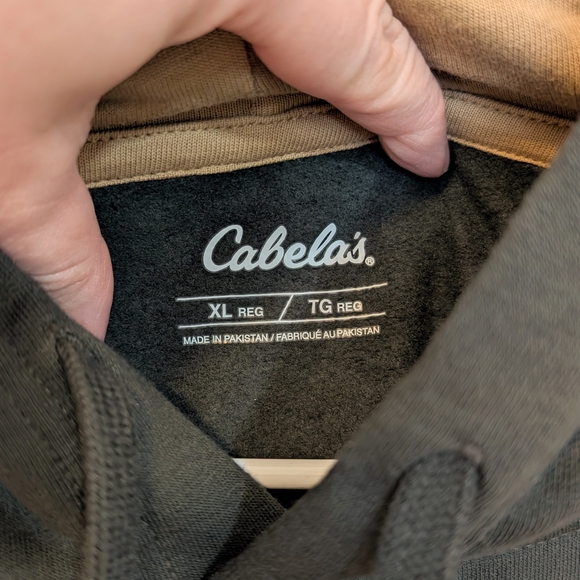 Cabela's Men's Grey/Green Hoodie - Picture 6 of 7
